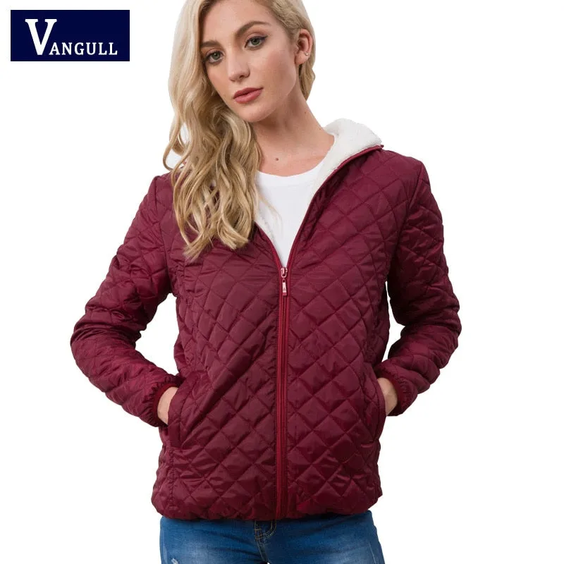 Women's Hooded Jacket Casual Basic Warm Velvet Lamb Parka Coat  Autumn Winter New Solid Light Soft Outerwear