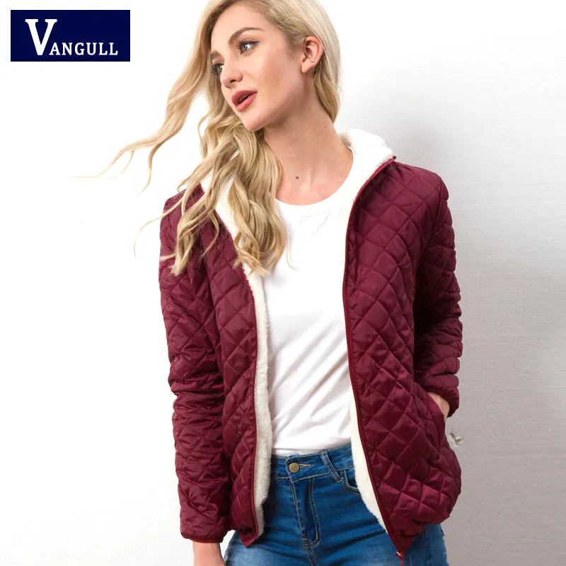 Women's Hooded Jacket Casual Basic Warm Velvet Lamb Parka Coat  Autumn Winter New Solid Light Soft Outerwear