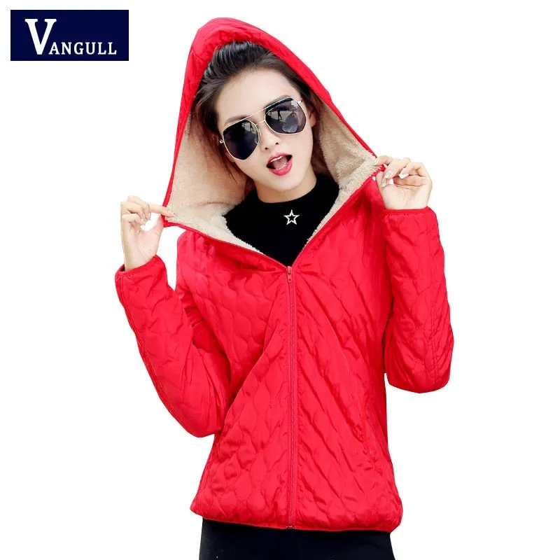 Women's Hooded Jacket Casual Basic Warm Velvet Lamb Parka Coat  Autumn Winter New Solid Light Soft Outerwear