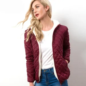 Women's Hooded Jacket Casual Basic Warm Velvet Lamb Parka Coat  Autumn Winter New Solid Light Soft Outerwear